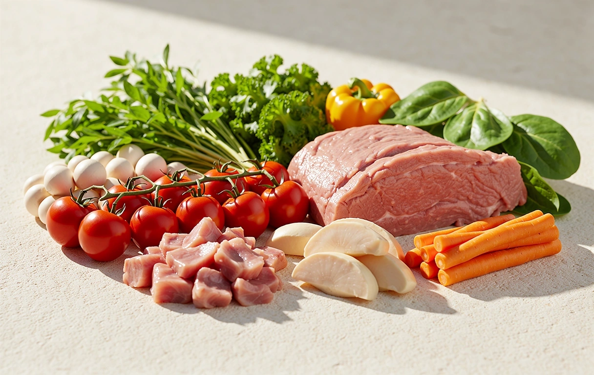 Frische gesunde Zutaten für eine optimierte Ernährung